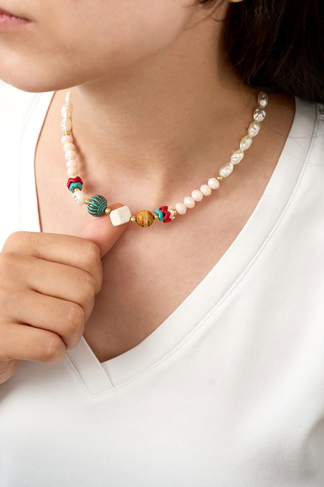Heliophilia Silver Collar de Metal Multicolor Heliophilia Silver Collar de Metal Multicolor